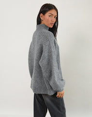 Amato Oversized Jumper in Grey