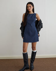 Ayura Dress in Polka Chambray Indigo
