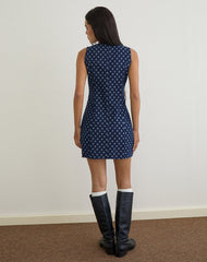 Ayura Dress in Polka Chambray Indigo