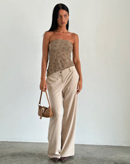 Bistara Top in Daisy Flock Light Brown