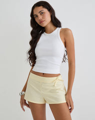 Blazy Tie Short in Lemon