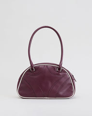 Bowler Bag in Cream and Burgundy