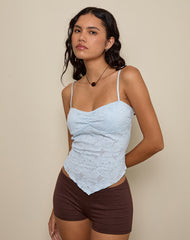 Brando Cami Top in Zinnia Lace Blue