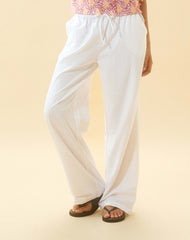 Wasic Wide Leg Trouser in White