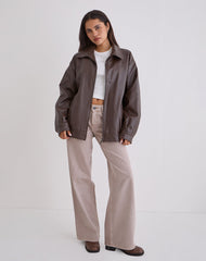 Cavita Jacket in PU Bitter Chocolate