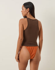 Carter Vest Top in Cocoa It's Better in Bali Slogan