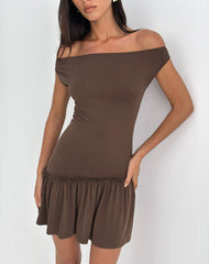 Ciro Mini Dress in Chocolate