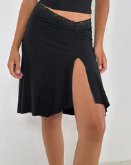 Laudine Midi Skirt in Black