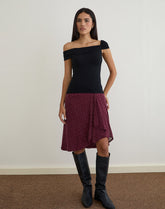 Cuthbe Off The Shoulder Twist Top in Black