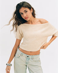 Darusa Top in Dispersed Sequin Gold