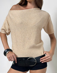 Darusa Top in Dispersed Sequin Gold