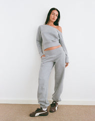 Epsie Oversized Jogger in Grey Marl