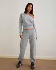 Epsie Oversized Jogger in Grey Marl