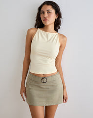 Dudley Vest Top in Buttermilk