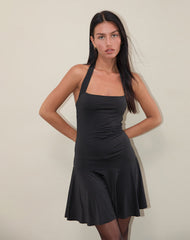 Ellison Drop Waist Dress in Slinky Black