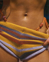 Nikaya Knit Shorts in Multi Stripe Sunset