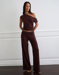 Elysian Asymmetric Top in Rayon Dark Plum