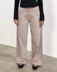 Low Rise Roomy Jeans in Pebble