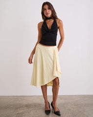Esmeray Midi Skirt in Knit Buttercream