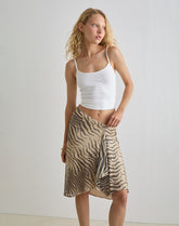 Esmeray Midi Skirt in Wild Animal Neutral