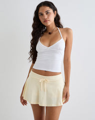 Saeko Micro Skort in Buttermilk