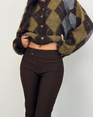 Falita Trouser in Tailoring Dark Brown