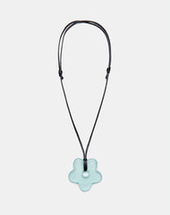 Flower Necklace in Resin Blue