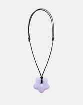 Flower Necklace in Resin Lilac