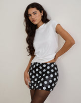 Gaera Skirt in Polka Sequin Monochrome