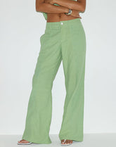Saucy Trouser in Linen Minty Green