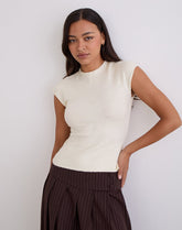 Hanuva Top in Knit Cream