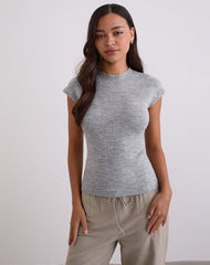 Hanuva Top in Knit Grey