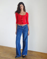 Harpan Rosette Front Top in Red