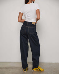 High Rise Barrel Jean in Indigo