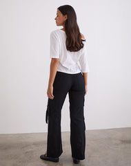 Hojo Linen Cargo Pants in Black