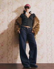 Ilias Corset Top in Basic Polka Black