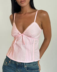 Jepuni Cami Top in Light Pink Poplin