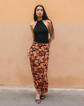Jezza Slip Maxi Skirt in Furnishing Floral