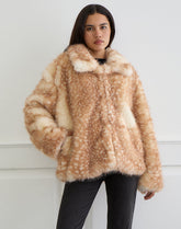 Joji Jacket in Beige Bambi Print