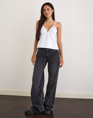 Jepuni Cami Top in White Poplin