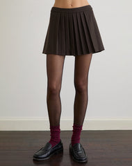 Kassine Mini Skirt in Tailoring Brown