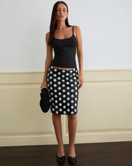 Kavivi Midi Skirt in Polka Sequin Monochrome