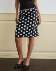 Kavivi Midi Skirt in Polka Sequin Monochrome