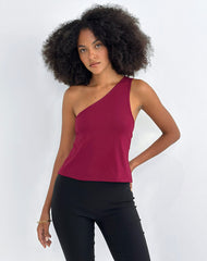 Klazari Top in Rayon Jersey Burgundy