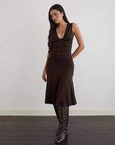 Laluma Midi Dress in Bitter Chocolate
