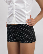 Eunia Short in Micro Polka Black