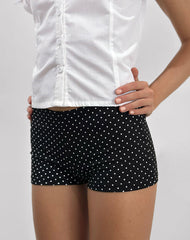 Eunia Short in Micro Polka Black