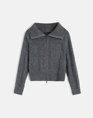 Lilena Zip Jumper in Knit Dark Shadow