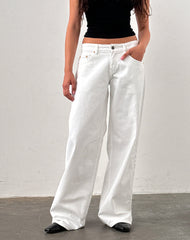 Low Rise Roomy Jeans in True White