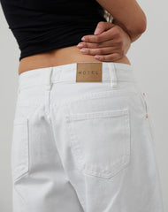 Low Rise Roomy Jeans in True White
